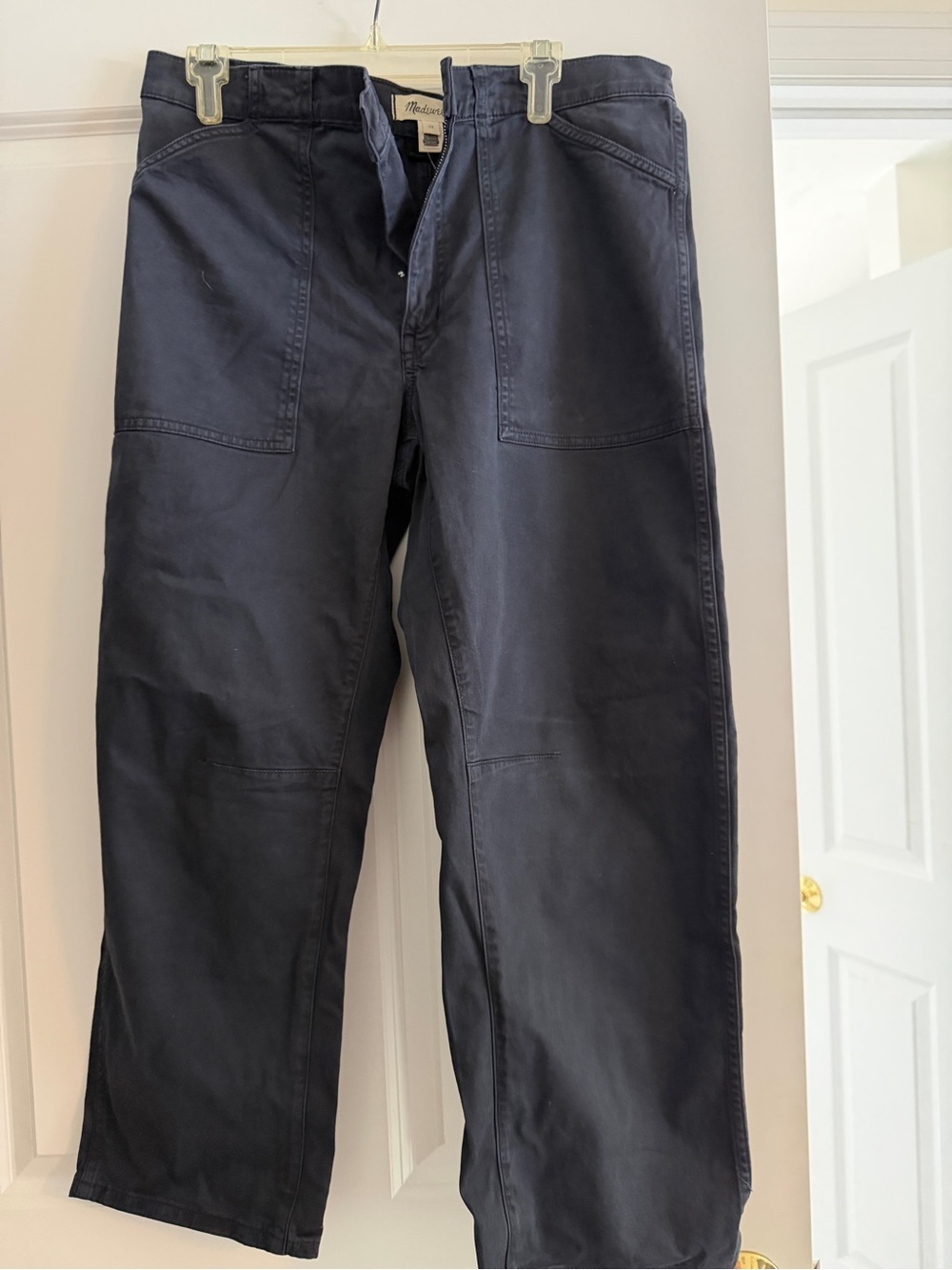 Madewell women’s Dark Navy Cargo Work Pants